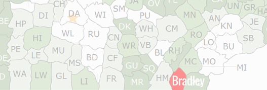 Bradley  County Map