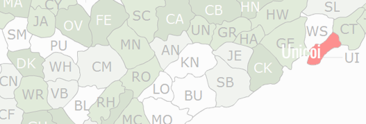 Unicoi County Map